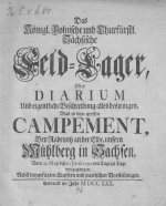 Faksimile Sächsisches Feldlager, 1730